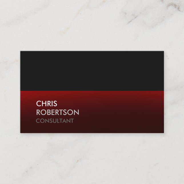 Carte de visite tendance Red Black Stripes (Devant)