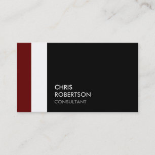 Carte de visite tendance Rouge Blanc Noir Attracti