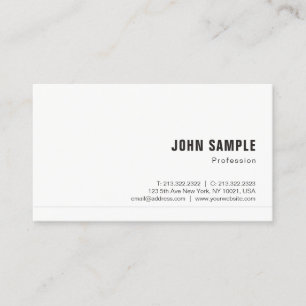 Carte De Visite Tendance Simple Professionnel Créatif Élégant Blan
