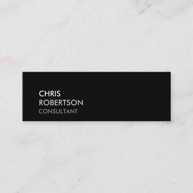 Carte de visite tendance Slim Black Attractif (Devant)