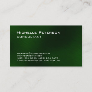 Carte De Visite Tendance vert foncé futuriste moderne