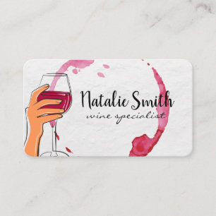 Carte De Visite Tenir un verre de vin Un toast À votre santé