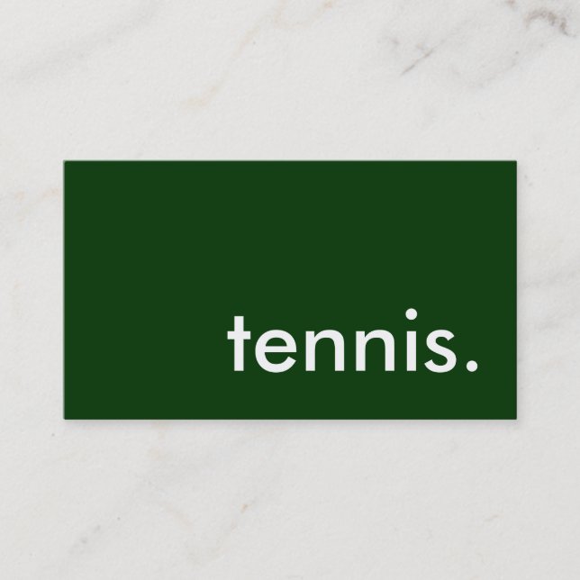 Carte De Visite tennis. (Devant)