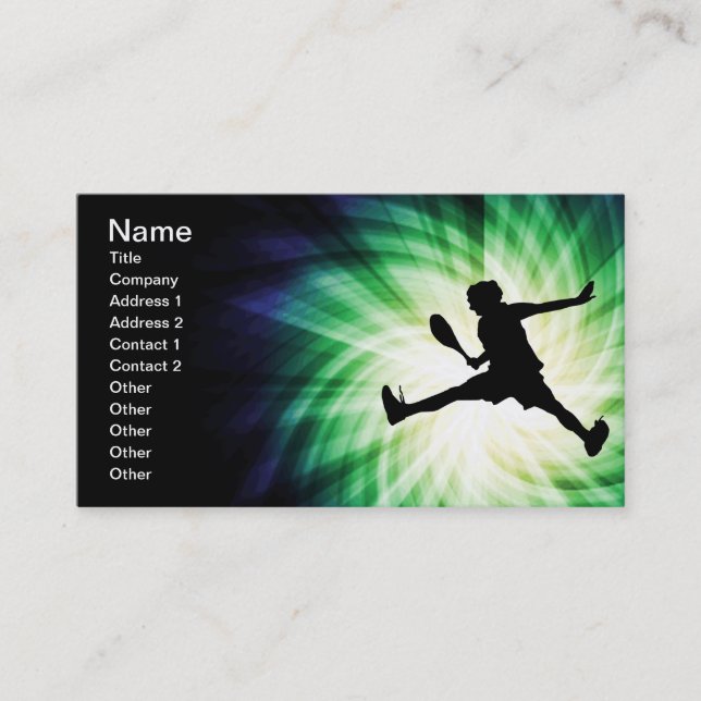 Carte De Visite Tennis cool (Devant)