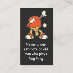 Carte De Visite Tennis de Ping Pong Ne sous-estimez jamais