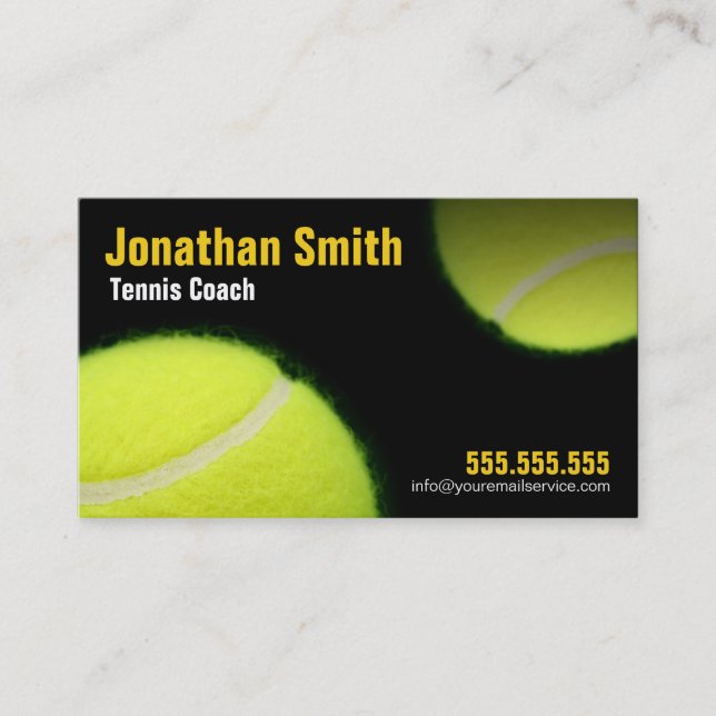Carte De Visite Tennis donnant des leçons particulières pour (Devant)