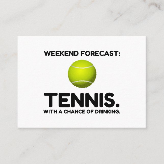 CARTE DE VISITE TENNIS PRÉVUS LE WEEK-END (Devant)