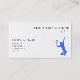 Carte De Visite Tennis royal bleu et blanc