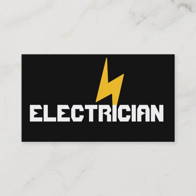 Carte De Visite Tension Electricien Electric Electricity Company (Devant)
