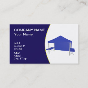 Carte De Visite Tente bleue de salon commercial