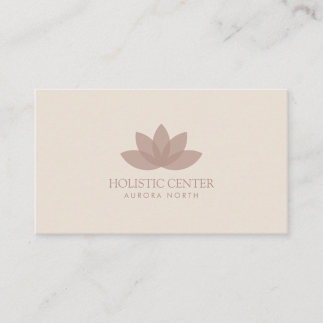 Carte De Visite Terracotta Lotus Fleur Nom Personnalisé Yoga (Devant)