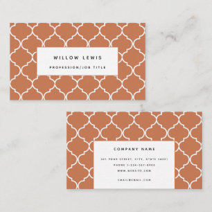 Carte De Visite Terracotta Méditerranéenne Marocaine Professionnel