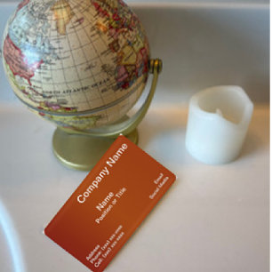 Carte De Visite Terracotta moderne   Conception professionnelle mi