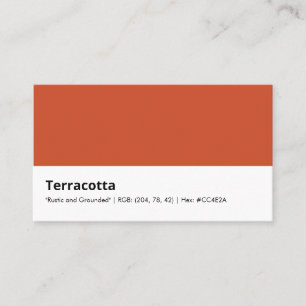 Carte De Visite Terracotta "Rustique et Authentique"