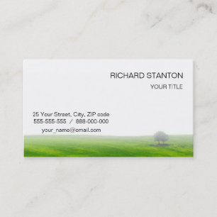 Carte De Visite Terrain vert avec arbres