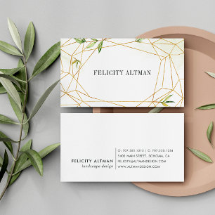 Carte De Visite Terrarium   Botanique géométrique