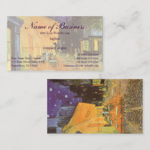 Carte De Visite Terrasse du café la nuit de Vincent van Gogh