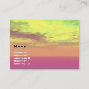 Carte De Visite TERRES VIRTUELLES / Nuages en jaune, rose, violet