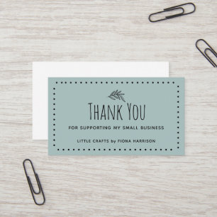 Carte De Visite Terreux Merci de Soutenir Ma Petite Entreprise 