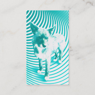 Carte De Visite Terrier turquoise