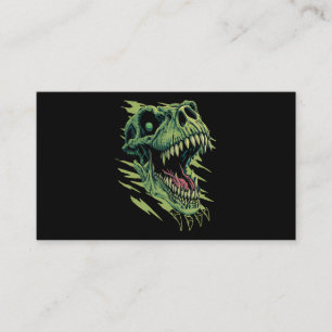 Carte De Visite Tête de Dinosaure Tyrannosaurus Rex Roaring