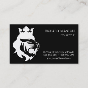 Carte De Visite Tête de roi lion