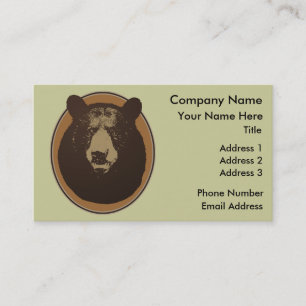 Carte De Visite Tête d'ours empaillée graphique