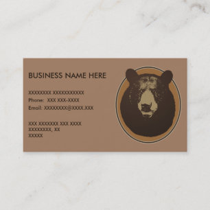 Carte De Visite Tête d'ours empaillée montée Graphique