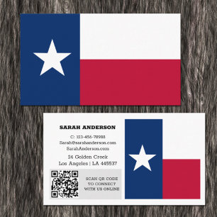 Carte de visite Texas moderne, Texas Drapeau / USA