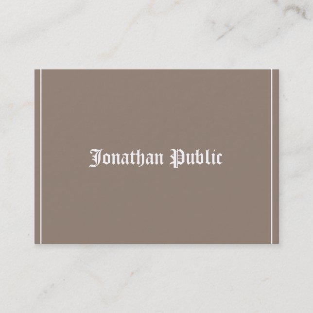 Carte De Visite Texte Classique Design élégant Professionnel Luxe (Devant)