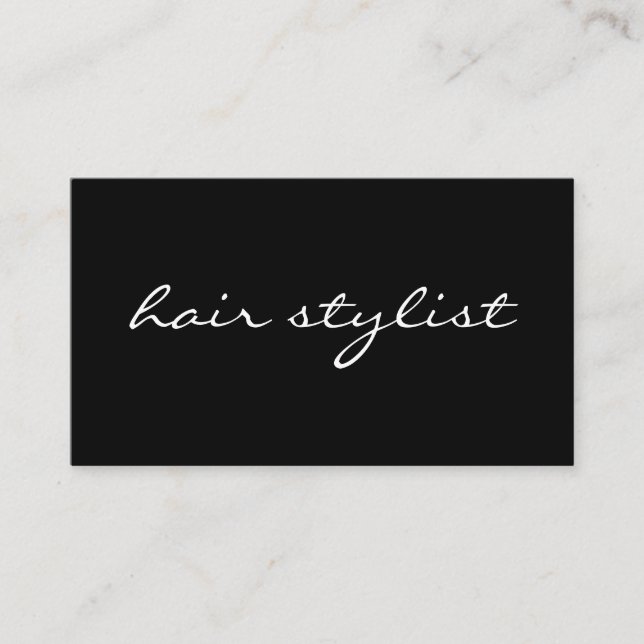 Carte De Visite Texte cursif minimaliste (Devant)