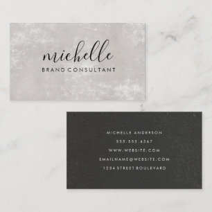 Carte De Visite Texte cursif   Texture simple