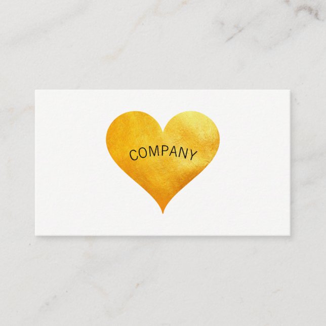 Carte De Visite Texte de l'Arche Coeur Or Cutesy (Devant)