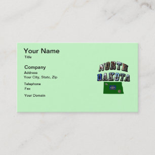 Carte De Visite Texte de l'image du Dakota du Nord