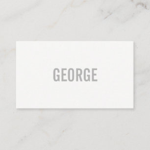 Carte De Visite Texte minimaliste / gris