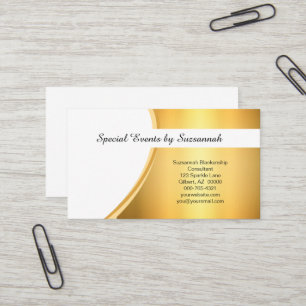 Carte De Visite Texte modèle professionnel faux or uniquement