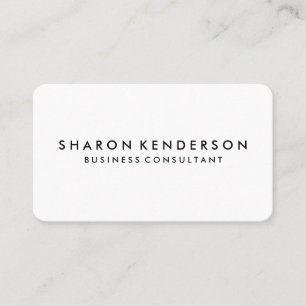 Carte De Visite Texte noir minimaliste / rose chaud