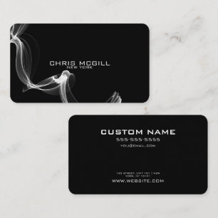 Carte De Visite TEXTE PERSONNALISÉ - Luminosité noire minimaliste