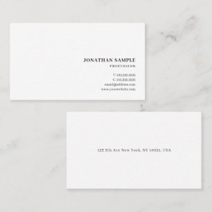 Carte De Visite Texte personnalisé minimaliste moderne Modèle simp