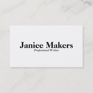 Carte De Visite Texte simple