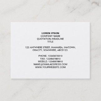 Carte De Visite Texte simple 05 - Blanc