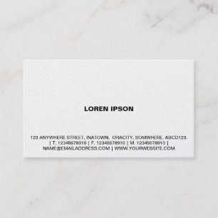 Carte De Visite Texte simple 08 - Blanc (Or)