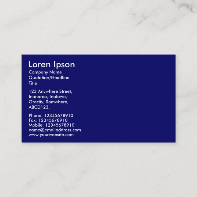 Carte De Visite Texte simple - Dp Navy (Devant)