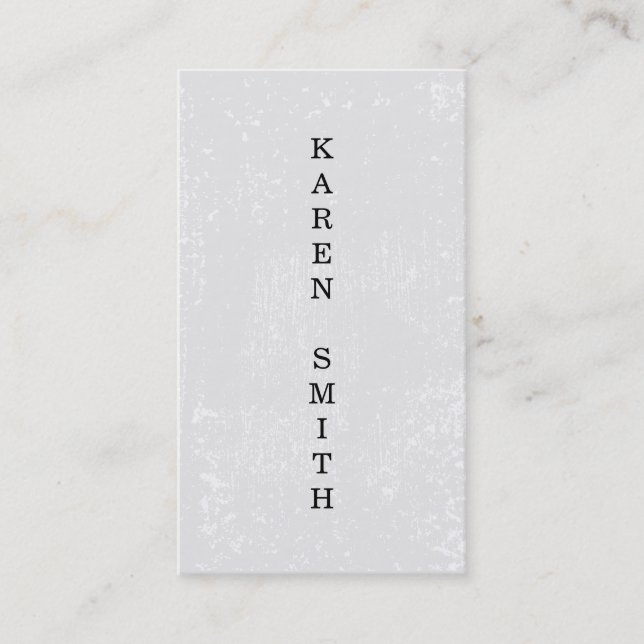 Carte De Visite Texte vertical Style moderne Grunge (Devant)