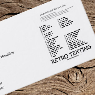 Carte De Visite Textes rétro (Code international du morse)