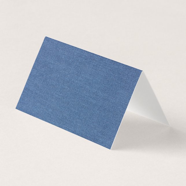 Carte De Visite Textile fabric bleu fashion jean denim (Devant)