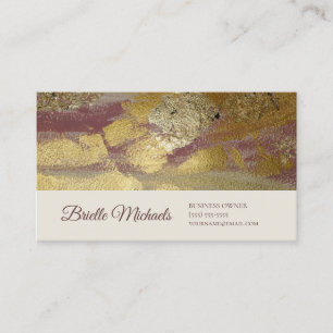 Carte De Visite Texture Abstrait Mauve Or