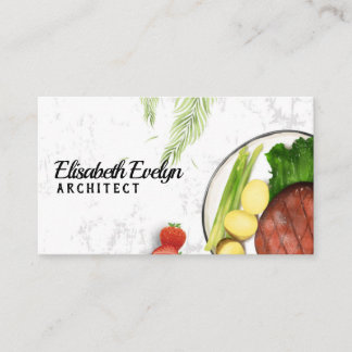 Carte De Visite Texture alimentaire occidentale minimaliste