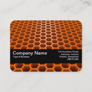 Carte De Visite Texture Band V2 - Perspective nid d'abeille Orange