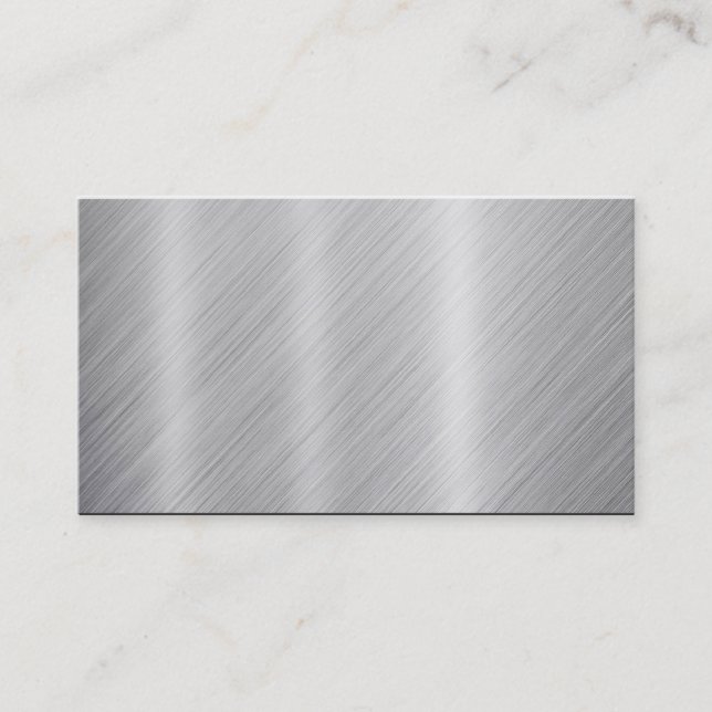 Carte De Visite Texture "blanc " d'acier inoxydable (Devant)